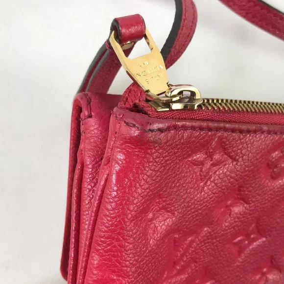 π RARE π LOUIS VUITTON LEATHER PINK CROSSBODY TWICE - Picture 7 of 16